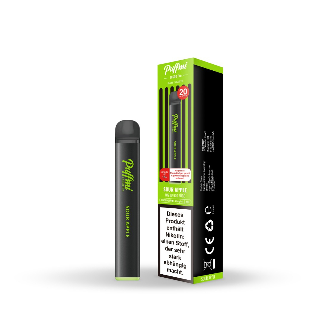 Puffmi TX600 PRO 20mg - Sour Apple