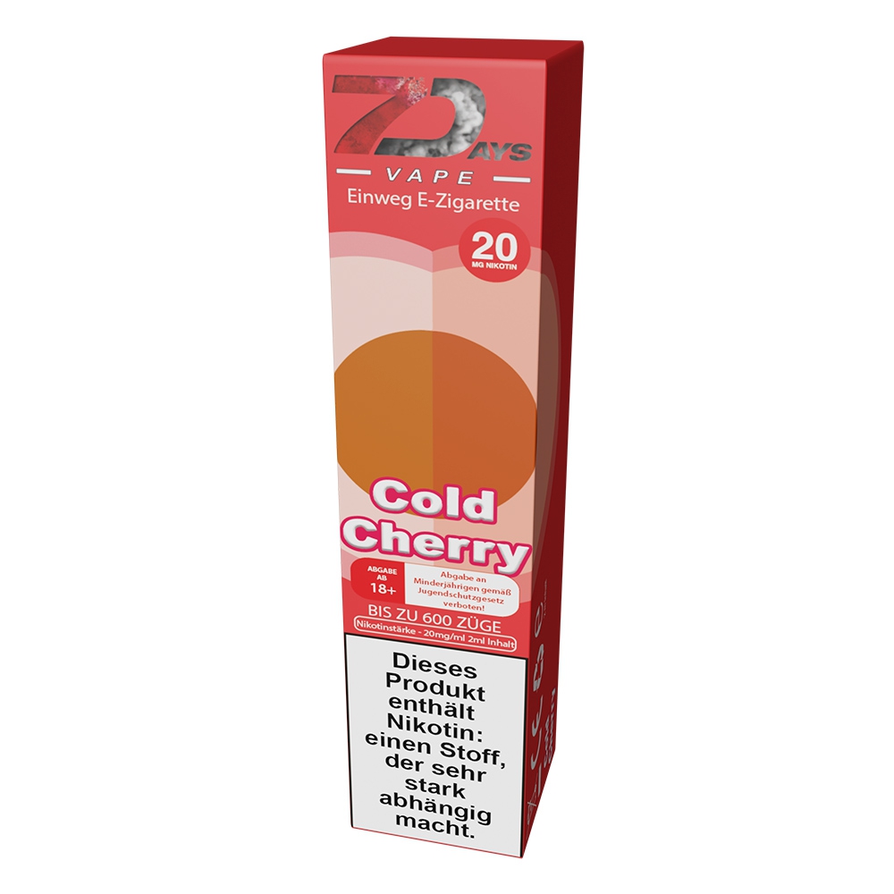 7 Days Vape 600 - Cold Cherry 20mg