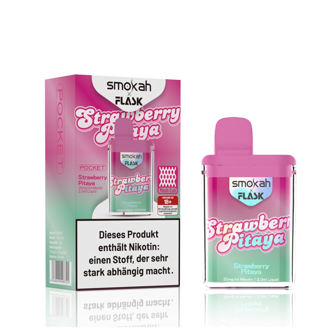 Smokah x Flask Pocket - Strawberry Pitaya