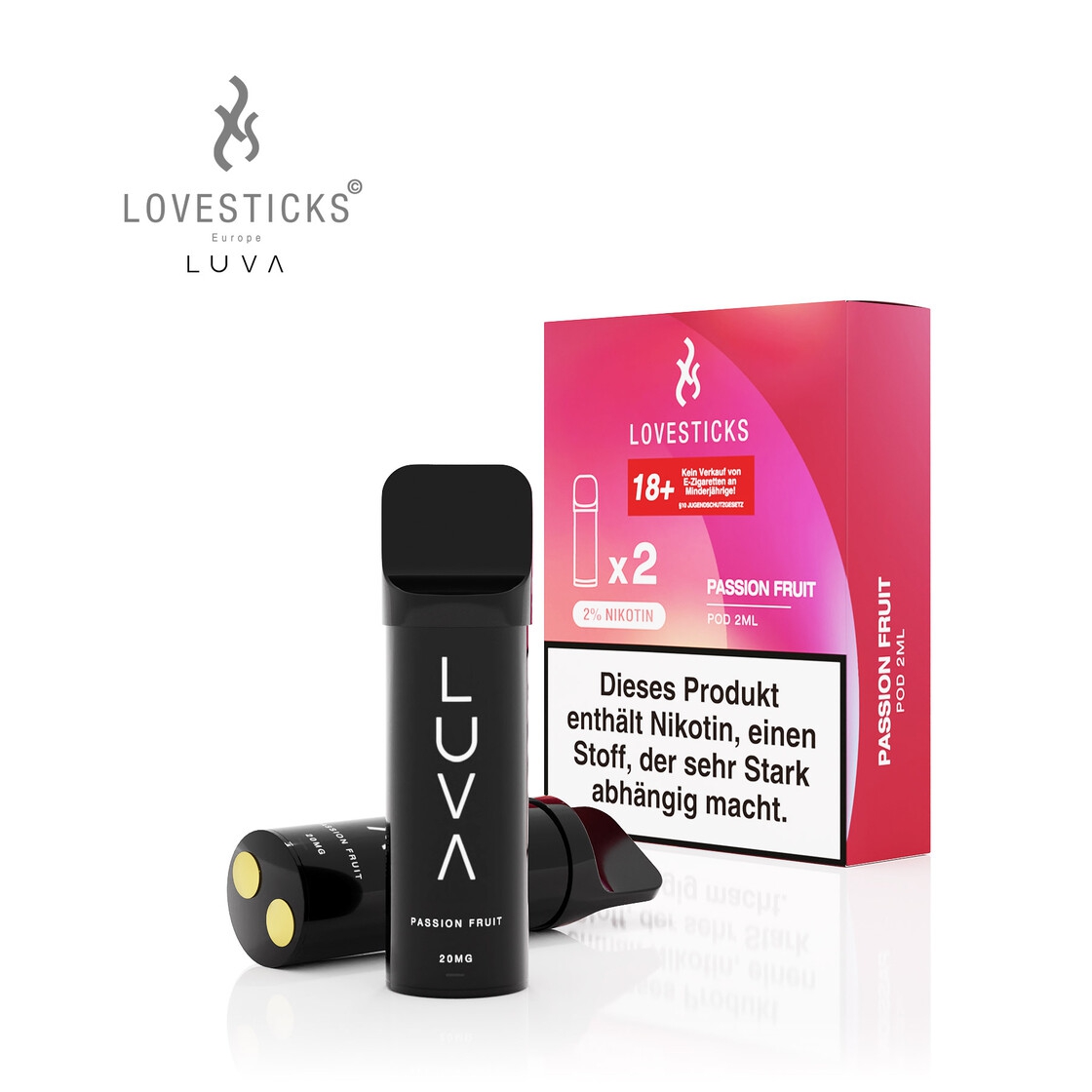 Luva Lovesticks POD Duo Pack - Passion Fruit