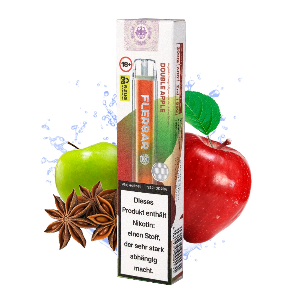 Flerbar M E-Shisha 600 - Double Apple 20mg