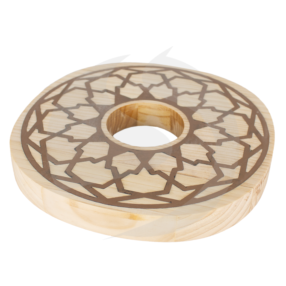 Cyborg Hookah Wood Plate - Mandala