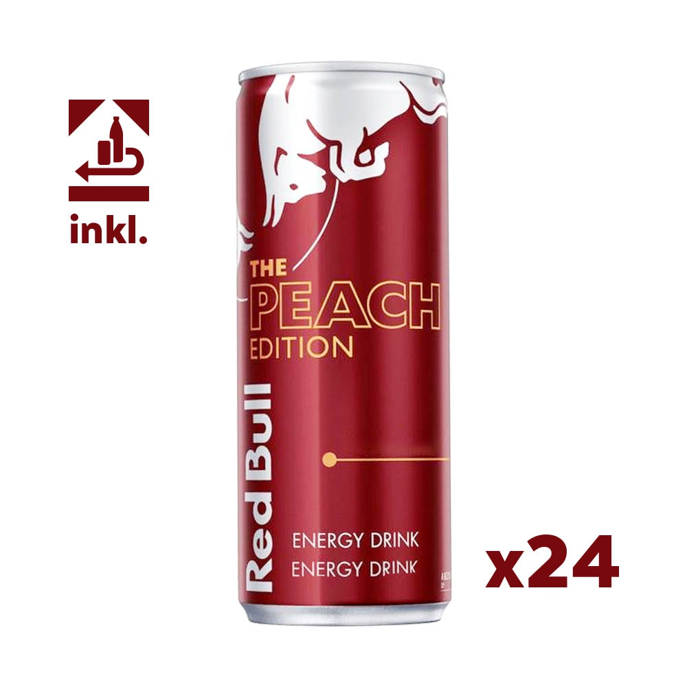 Red Bull Peach Limited Edition 250ml (24stk) - INKL. PFAND