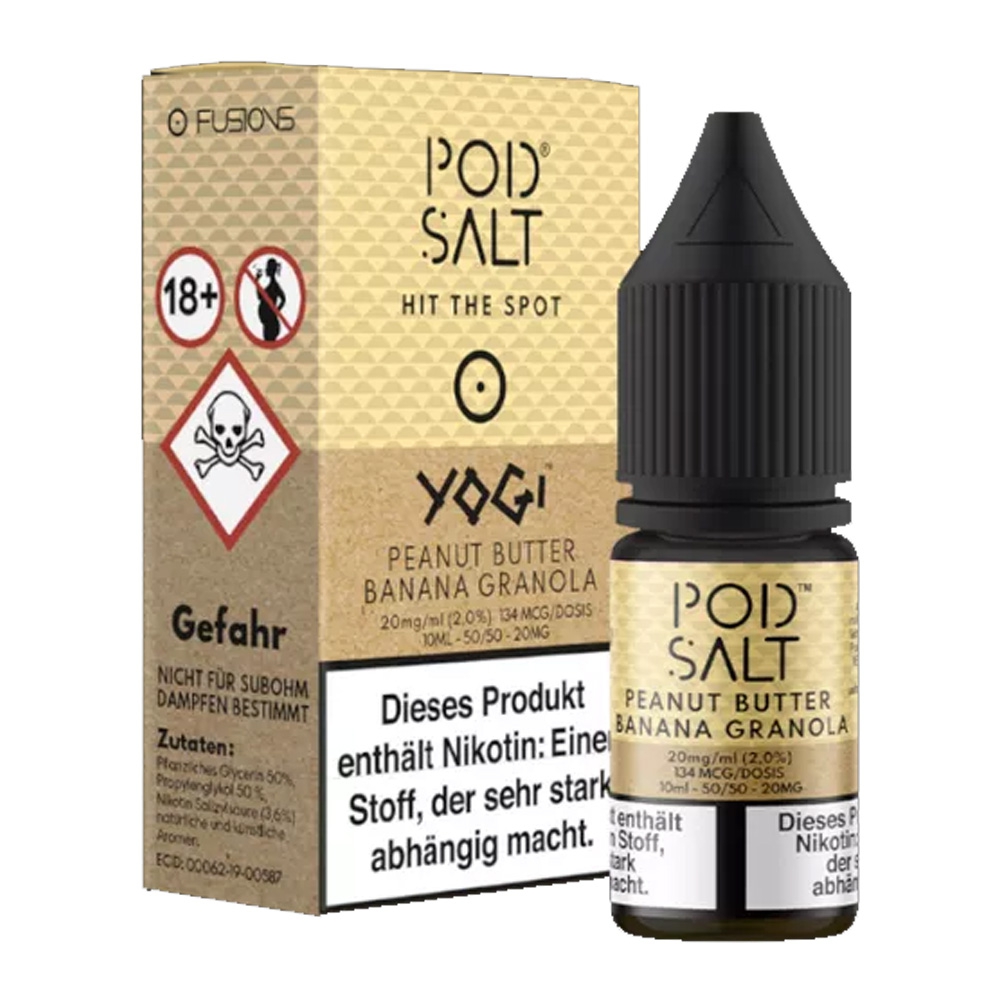 POD SALT Fusion Liquid 20mg - Peanut Butter Banana Granola Bar