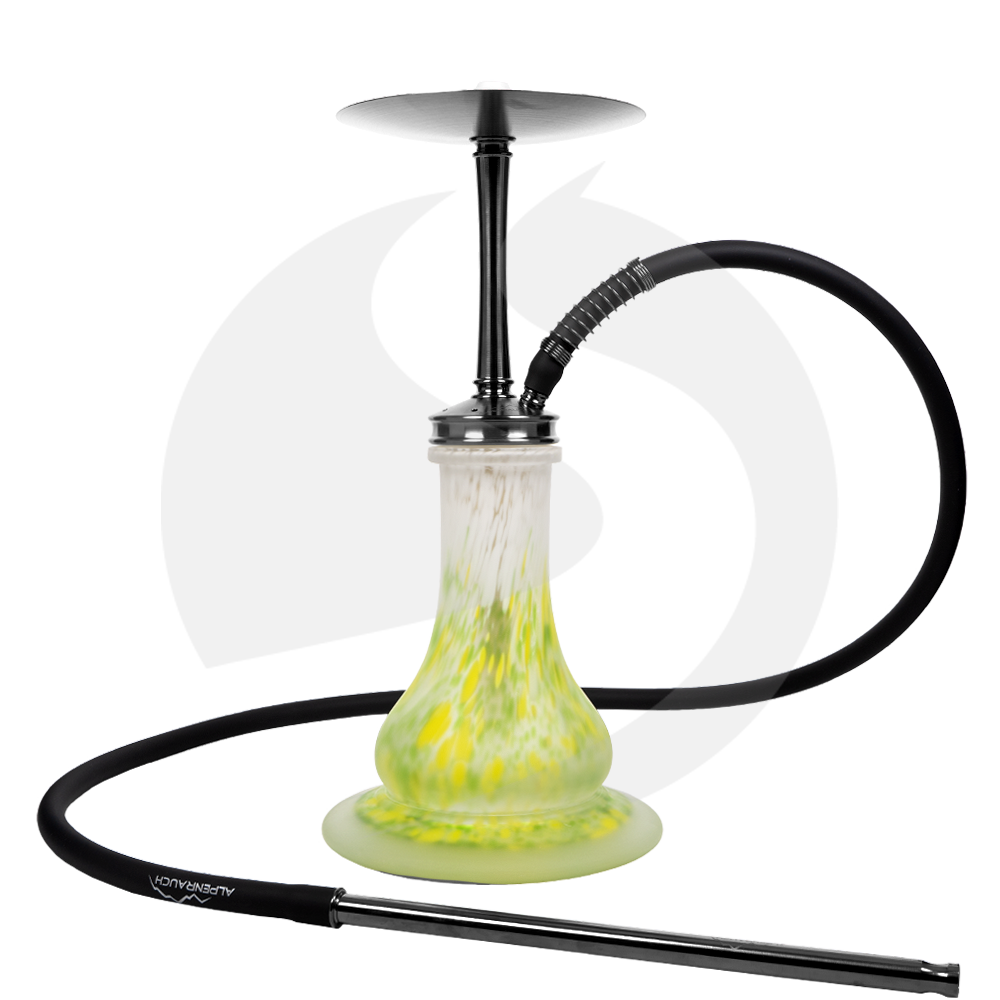 Alpenrauch Everest Edelstahlshisha Black - Waterdrop Frozen Green
