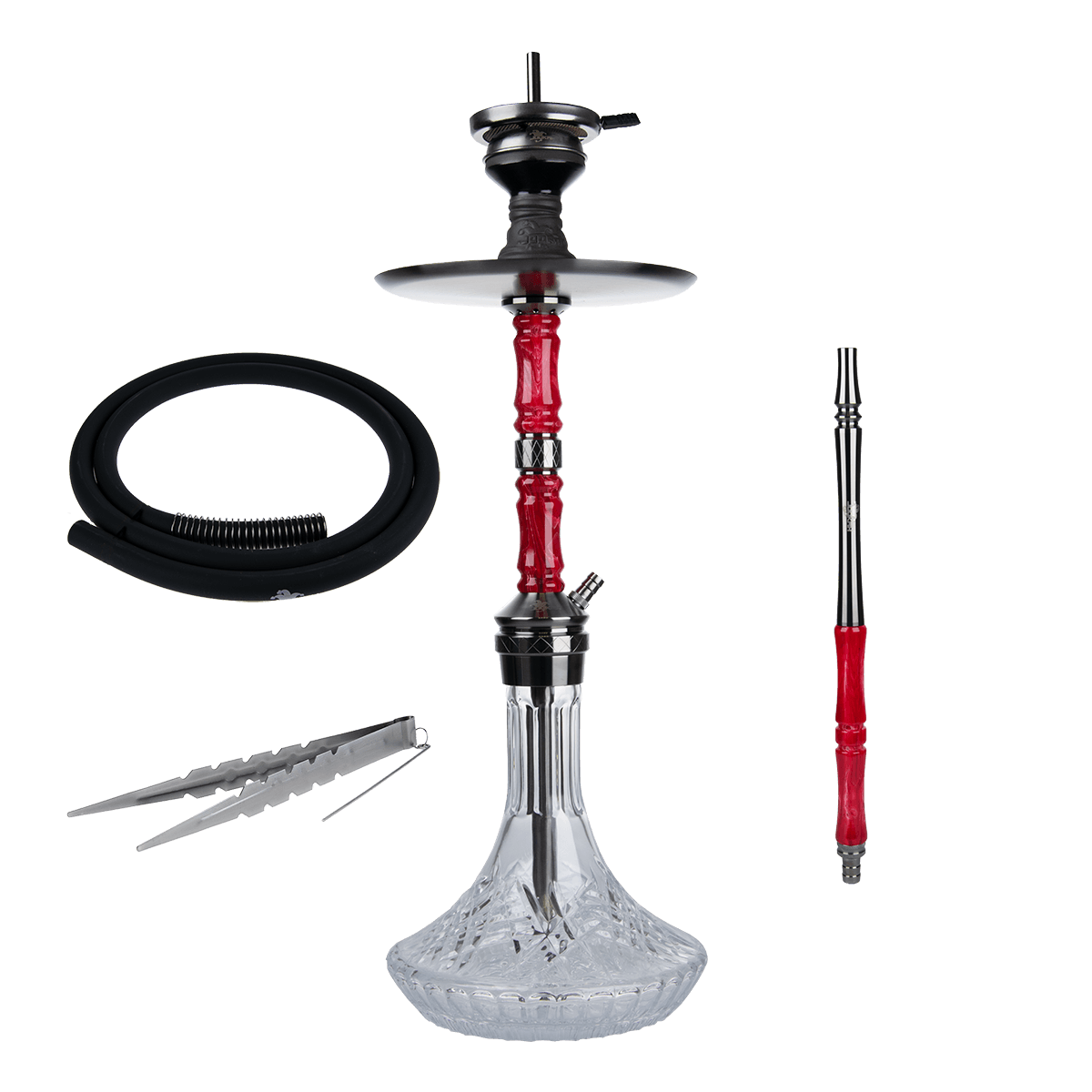 Jookah Shisha Royal Flush - Black Steel/Red