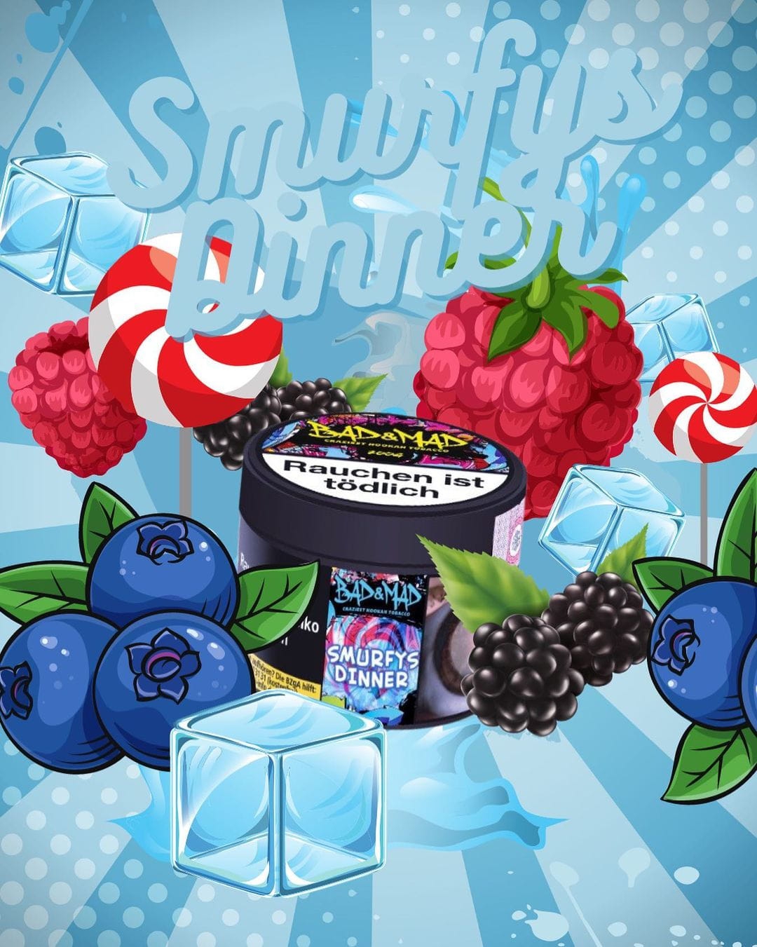 Bad & Mad Pfeifentabak 65g - Smurfys Dinner