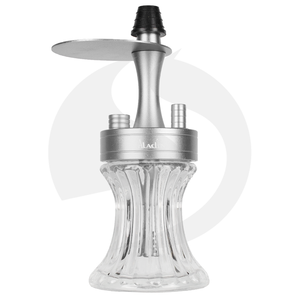 Aladin2Go Portable Hookah Aluminium mit Tasche - Silver