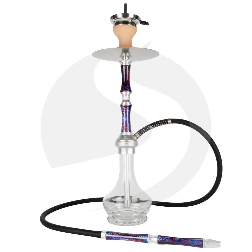 Cyborg Hookah Darf Wader - Silver Blue Clear