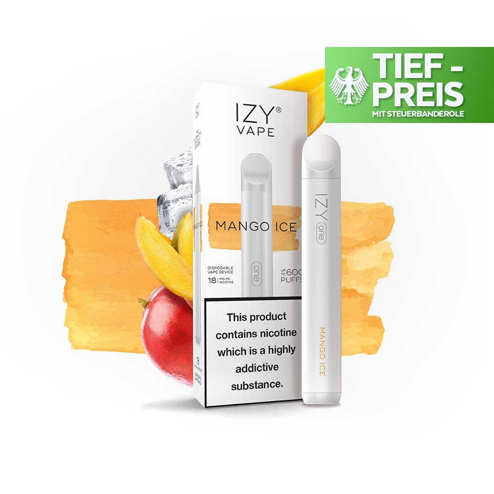IZY Vape 600 by True Passion 18mg - Mango Ice