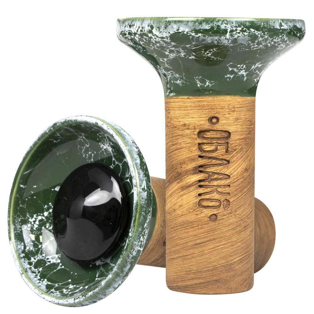 Oblako Flow Phunnel Glazed - Black on Marble Dark Green/White