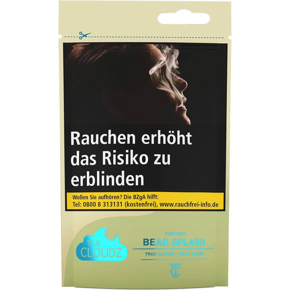 True Cloudz Tabak Gold Blend 25g - Bear Splash (Thirteen)