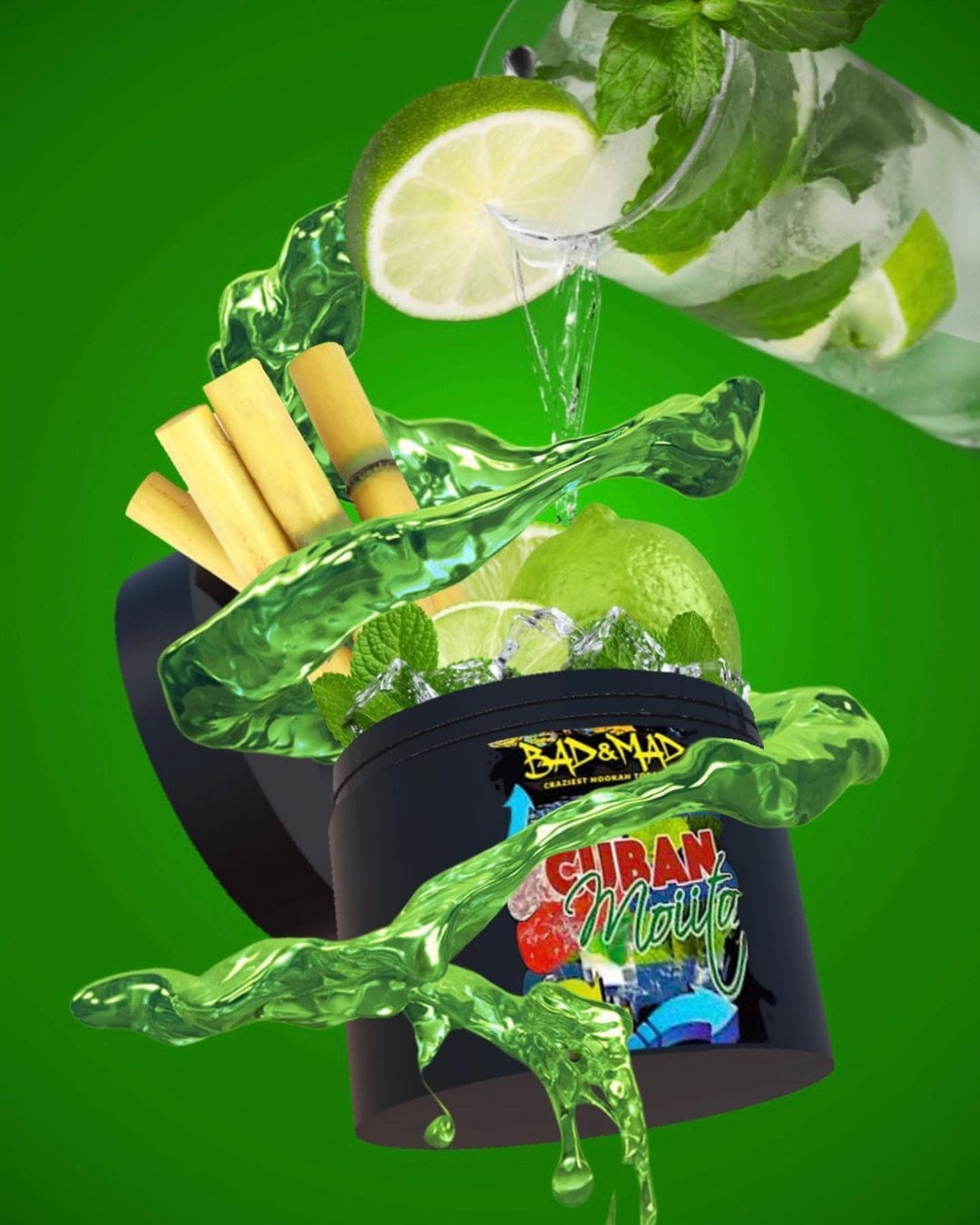 Bad & Mad Pfeifentabak 65g - Cuban Moiito