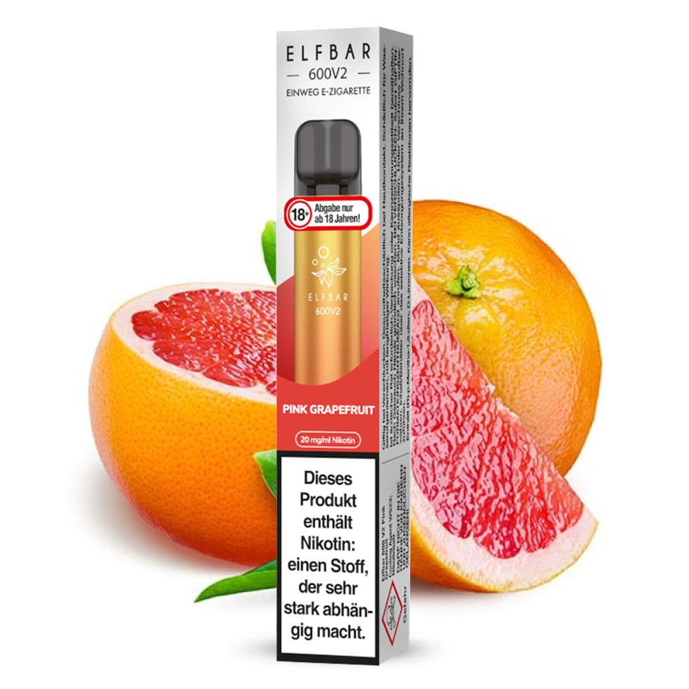 Elfbar 600V2 Einweg E-shisha 20mg - Pink Grapefruit