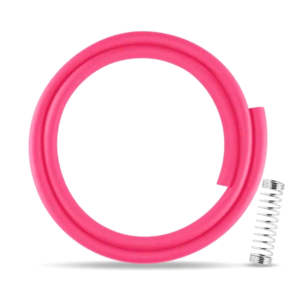 Silikonschlauch inkl. Knickschutzfeder - Flamingopink