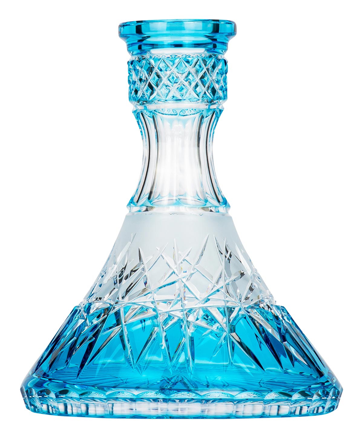 Caesar Crystal Bowl - Cone Hoarfrost Up Turquoise