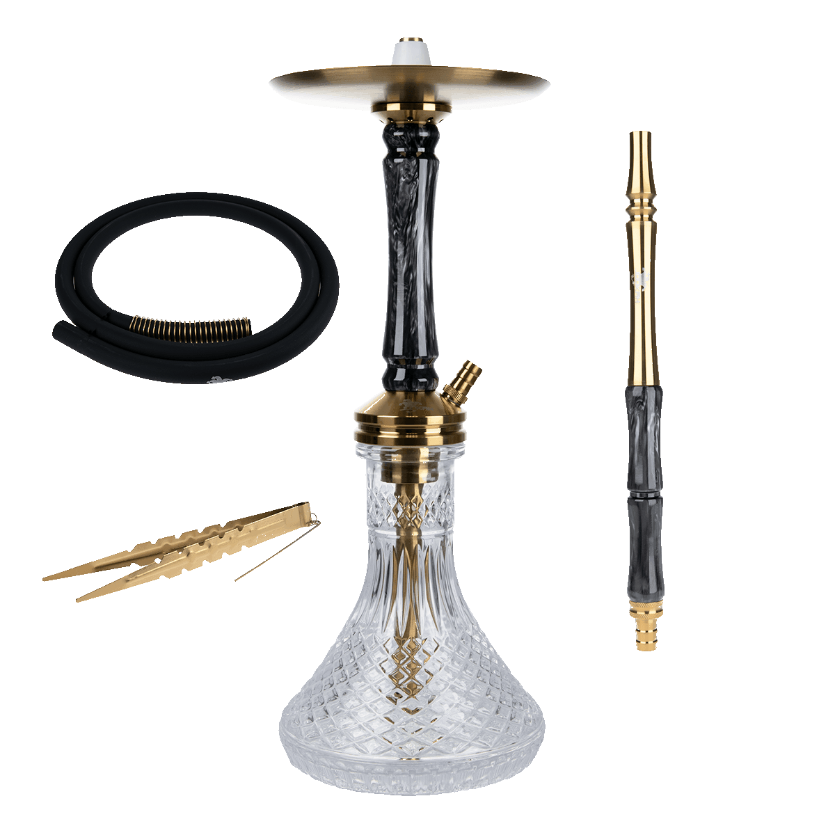 Jookah Shisha Straight Flush - Gold/Black