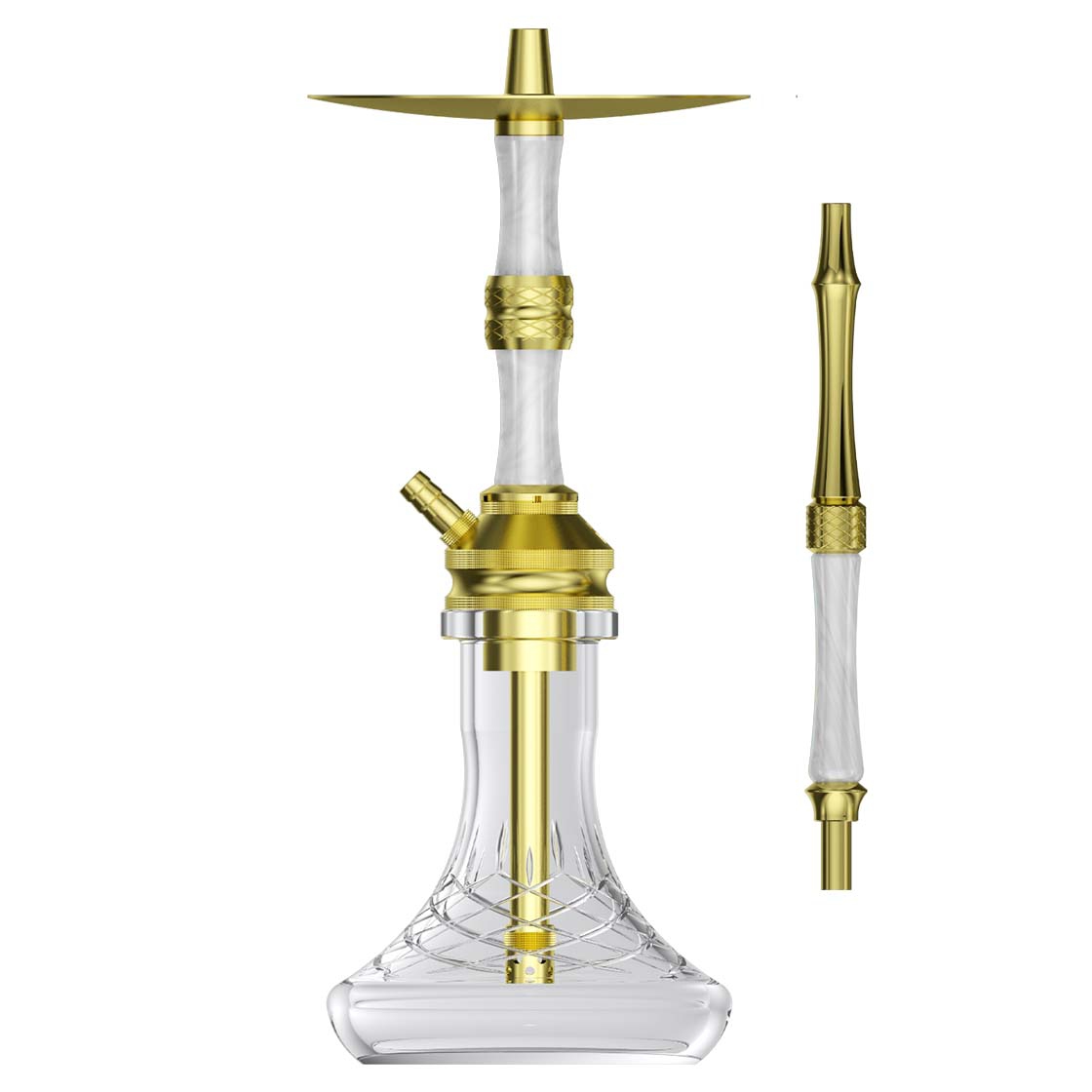 NZ Shisha Butterfly XS - Gold/White/Grey