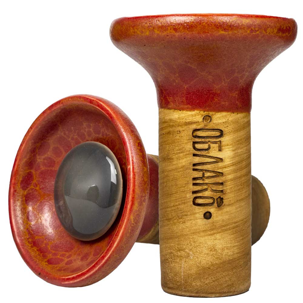 Oblako Flow Phunnel Glazed - White on Red Orange Sparkle